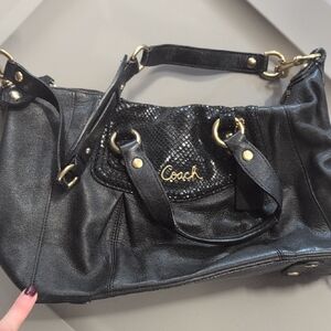 Coach Black Leather Handbag